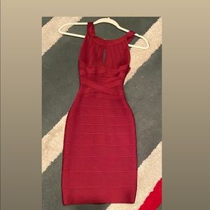 Herve Leger Fitted Knit Dress